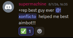 Customer vouch from Discord